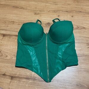 Green Corset Top - Poison Ivy
